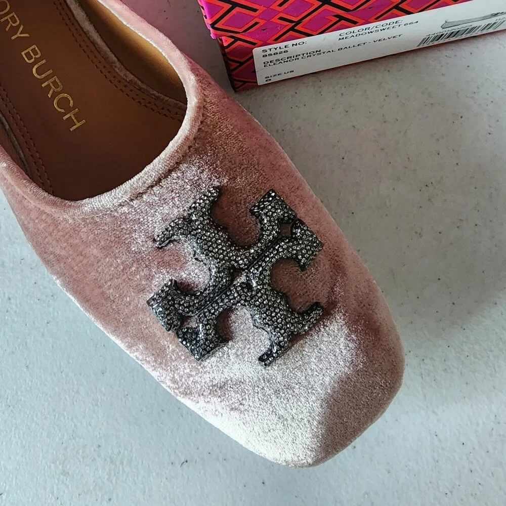 Tory Burch Velvet Ballet Flats "EUC" - Picture 3 of 16